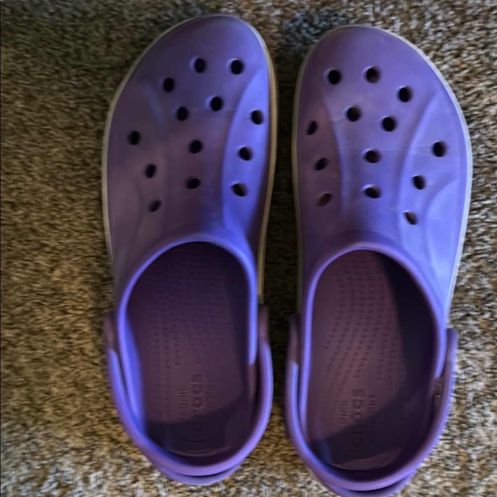 CROCS Purple Water Shoes with Ventilation Holes